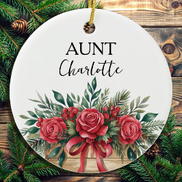 Aangepaste Tante Nieuwe Baby Aankondiging Keepsake Keramisch Ornament