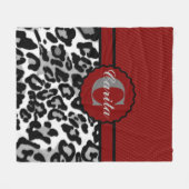 Aangepaste tapes en luipaard fleece deken (Voorkant (Horizontaal))