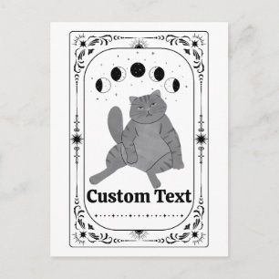 Aangepaste Tarot: Grappige Kat Zodiac Hemelse Whim Briefkaart