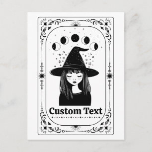 Aangepaste Tarot Hemel Maan Whimsy Halloween Feest Briefkaart