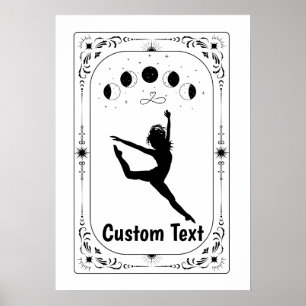 Aangepaste Tarot Zodiac Hemelse Danser Moderne Bal Poster