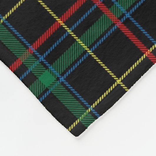 Aangepaste tartaangroene vlakke reisschoot fleece deken (Hoek)