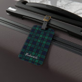 Aangepaste Tartan Clan Black Watch Pset Bagagelabel