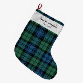 Aangepaste Tartan Clan Campbell Pset Grandpa Grote Kerstsok (Voorkant (Hangend))