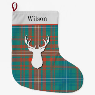 Aangepaste Tartan Clan Wilson Pset Grote Kerstsok