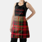 Aangepaste Tartan rode & groene kerst Schort (Insitu)