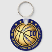 Aangepaste tas Labels. Gepersonaliseerde Basketbal Sleutelhanger (Voorkant)