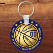 Aangepaste tas Labels. Gepersonaliseerde Basketbal Sleutelhanger (Voorkant)
