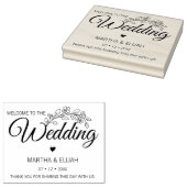 Aangepaste tas met afstempeling voor Floral Script Rubberstempel (Gestempeld)