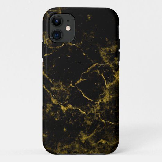 Aangepaste tas voor zwarte en gouden marmer Case-Mate iPhone case (Achterkant)