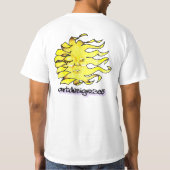 Aangepaste tattoo zon ontwerp t-shirt (Achterkant)
