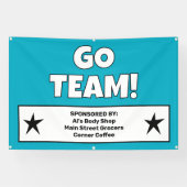 Aangepaste Teal Team Banner (Horizontaal)