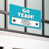 Aangepaste Teal Team Banner (Buitenkant Gebouw)