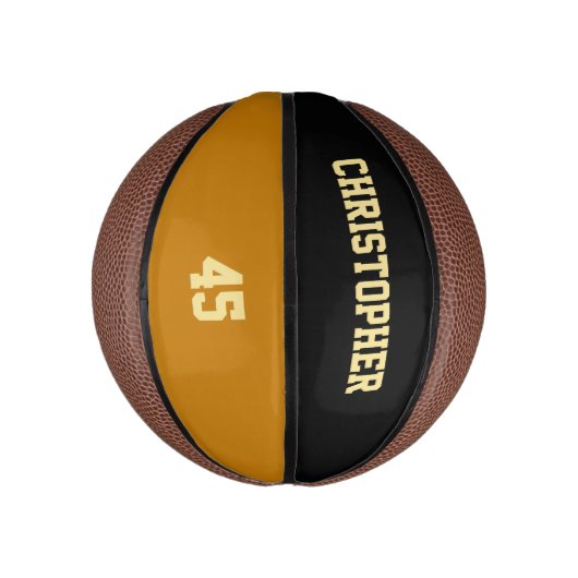 Aangepaste Team Speler Club Naam Nummer Monogramme Basketbal (Verticaal)