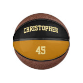 Aangepaste Team Speler Club Naam Nummer Monogramme Basketbal (Voorkant)