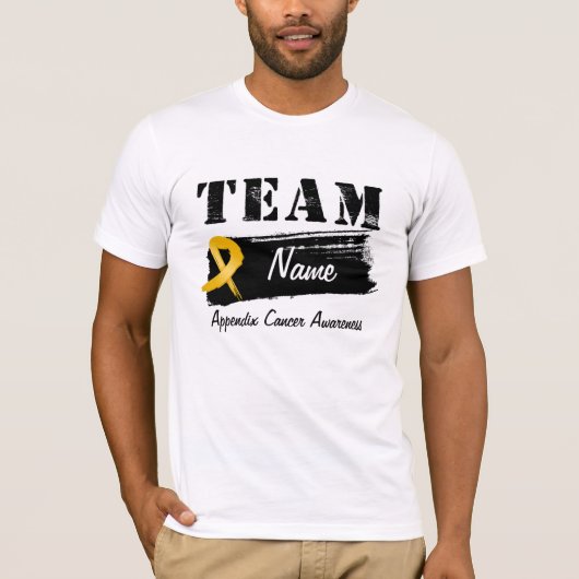 Aangepaste teamnaam - Aanhangselkanker T-shirt (Voorkant)