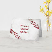 Aangepaste teamnaam Birthday Large Grunge Baseball Kaart (Gele Bloem)