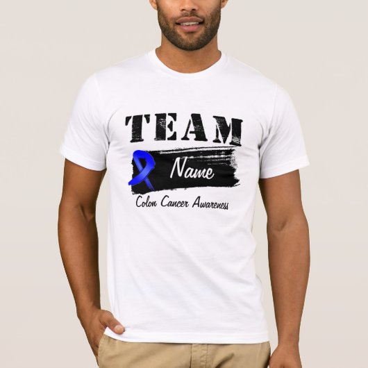 Aangepaste teamnaam - Colon Cancer T-shirt (Voorkant)