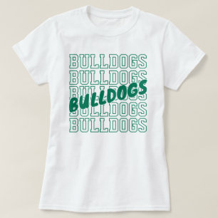 Aangepaste teamnaam op herhaling - T-shirt met sch