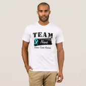 Aangepaste teamnaam - Ovariumkanker T-shirt (Voorkant volledig)