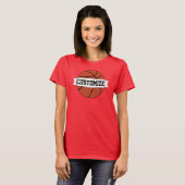 Aangepaste teamnaam voor dames in Basketball Playe T-shirt (Voorkant volledig)