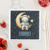 Aangepaste Teddy Bear Astronaut Napkins Baby showe Servet (Insitu)