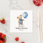 Aangepaste Teddy Bear Baby Boy Shower Servet (Insitu)