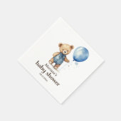 Aangepaste Teddy Bear Baby Boy Shower Servet (Hoek)