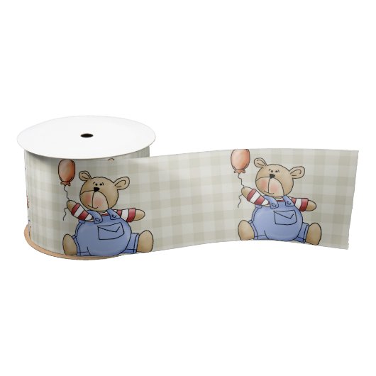 Aangepaste teddybear Baby's eerste verjaardag Lint (Spoel)
