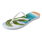 Aangepaste Teenslippers palmstructuur - breng zelf (Schuin)
