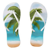 Aangepaste Teenslippers palmstructuur - breng zelf (Voetbed)