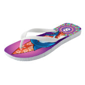 Aangepaste Teenslippers Shark surf hippy boho paar (Schuin)