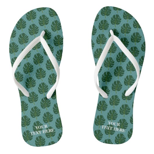 Aangepaste teenslippers van het strand van Monster (Voetbed)