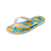 Aangepaste Teenslippers voor kinderen met goudviso (Schuin)