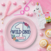 Aangepaste teepee Boho stam eerste geboorte Pape Papieren Bordje (Feest)