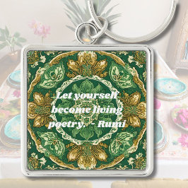 Aangepaste  Tegel Nowruz Perzisch Nieuwjaar Gift Sleutelhanger