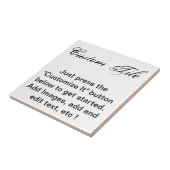 Aangepaste tegel tegeltje (Zijkant)