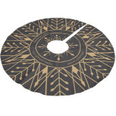 Aangepaste tekendeco Snowflake Holiday Tree Skirt Kerstboom Rok (Gekanteld)