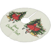 Aangepaste tekst 1950s  meisje met kerstboom rok (Gekanteld)