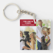 Aangepaste tekst 2 Fotocollage Sleutelhanger (voorkant)