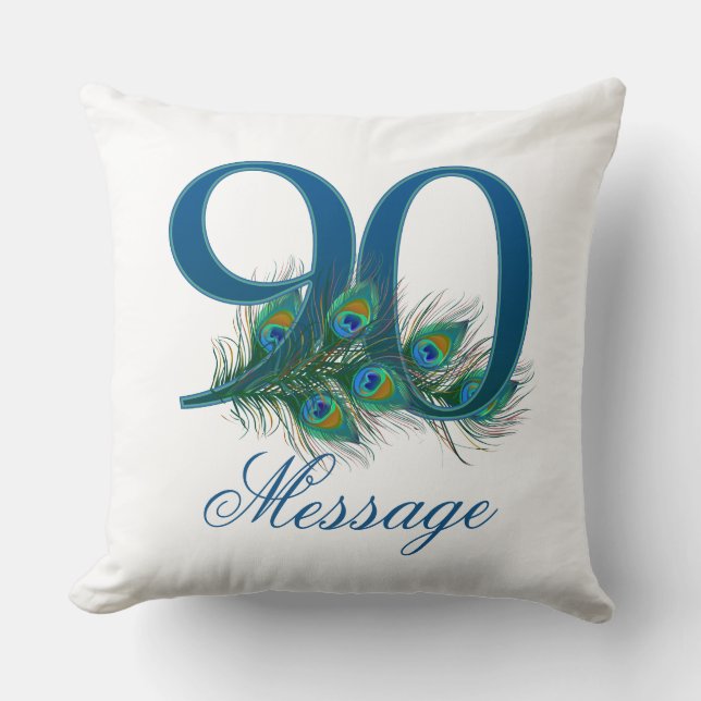 Aangepaste tekst 90th Birthday Pillow Kussen (Voorkant)
