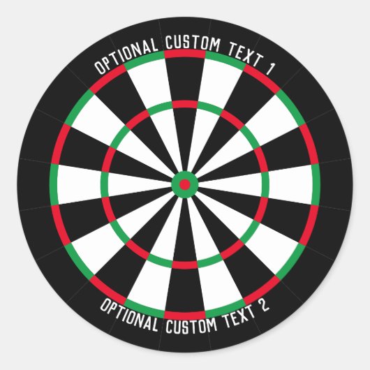 Aangepaste tekst Aangepast tekenbord | Rood en gro Ronde Sticker (Voorkant)