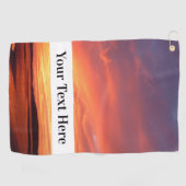 Aangepaste tekst Aangepaste foto Golfhanddoek (Horizontaal)