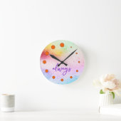 Aangepaste tekst Aangepaste klok met Stippen (Huis)