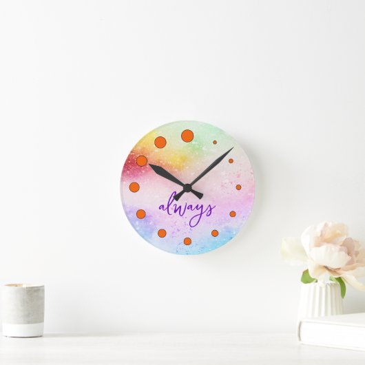 Aangepaste tekst Aangepaste klok met Stippen (Huis)