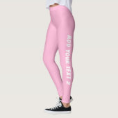 Aangepaste tekst Aangepaste roze gym Leggings (Links)