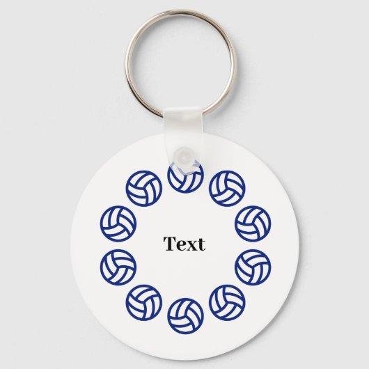 Aangepaste tekst Aangepaste volleybal Sleutelhanger (Voorkant)