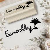 Aangepaste tekst aanplaksymbool aanjager rubberstempel