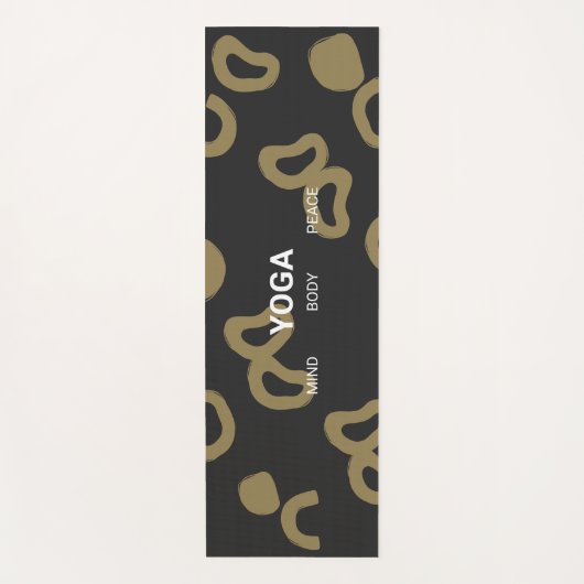 Aangepaste tekst Abstract modern zwart patroon Yogamat (Voorkant)