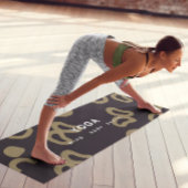 Aangepaste tekst Abstract modern zwart patroon Yogamat